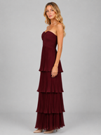 Strapless Tiered Maxi Dress