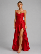 Strappy Maxi Dress with Thigh Split