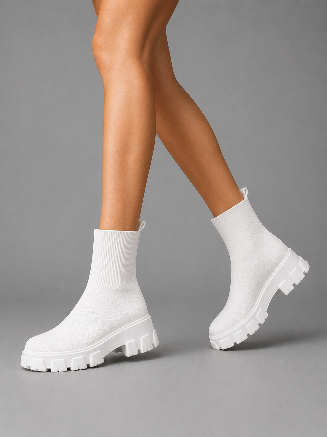 Stretch Sock Boots – Chunky Sole Everyday Winter Shoes