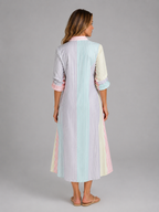 Striped Shirt Maxi Dress