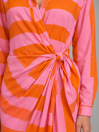 Striped Twist Midi Dress