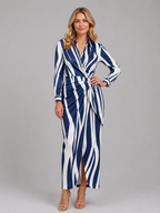 Striped Twist Midi Dress