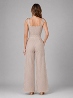 Tie Shoulder Wide Leg Jumpsuit