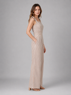 Tie Shoulder Wide Leg Jumpsuit
