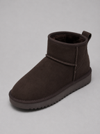 Suede Ankle Boots – Shearling Lined Winter Slip-On Shoes