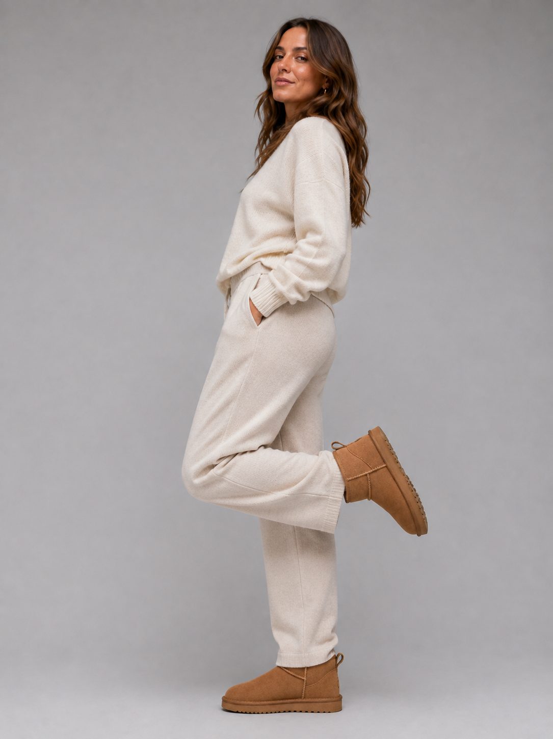 Suede Ankle Boots – Shearling Lined Winter Slip-On Shoes