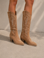 Suede Cowboy Boots