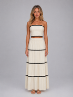 Crop Top Maxi Skirt Set