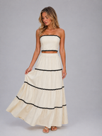 Crop Top Maxi Skirt Set