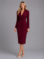 Tailored Blazer Midi Dress
