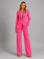 Tailored Blazer & Wide-Leg Trousers Set