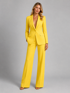 Tailored Blazer & Wide-Leg Trousers Set