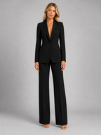 Tailored Blazer & Wide-Leg Trousers Set