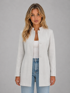 Tailored Coat – Button Front Longline Jacket