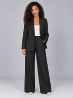 Tailored Two-Piece Trouser Suit – Double Breasted Blazer & Wide Leg Trousers Set