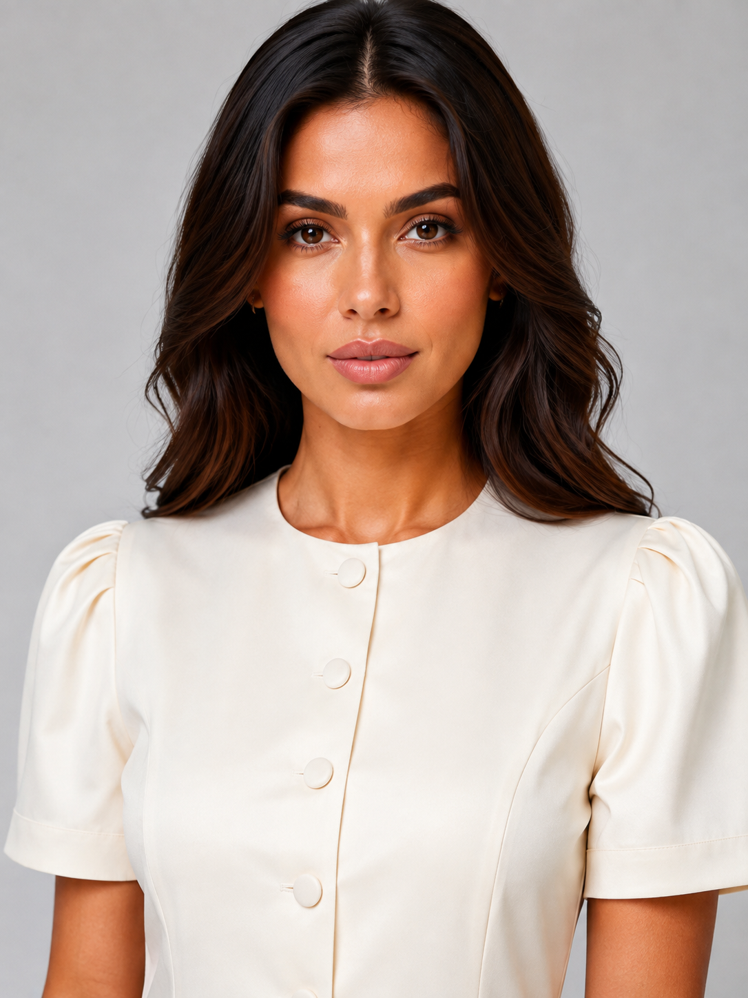 Tailored Two-Piece Trouser Suit – Short Sleeve Blazer & Wide Leg Trousers Set