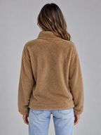 Teddy Fleece Zip-Up Jacket – Soft High Neck Jumper