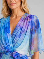 Tiered Chiffon Maxi Dress