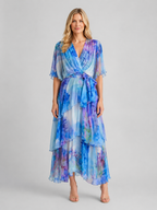 Tiered Chiffon Maxi Dress