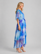 Tiered Chiffon Maxi Dress