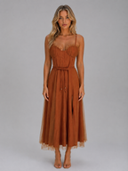 Tulle Corset Midi Dress