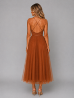 Tulle Corset Midi Dress