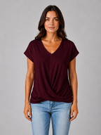 Draped V-Neck T-Shirt