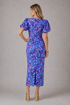Puff Sleeve Midi Dress