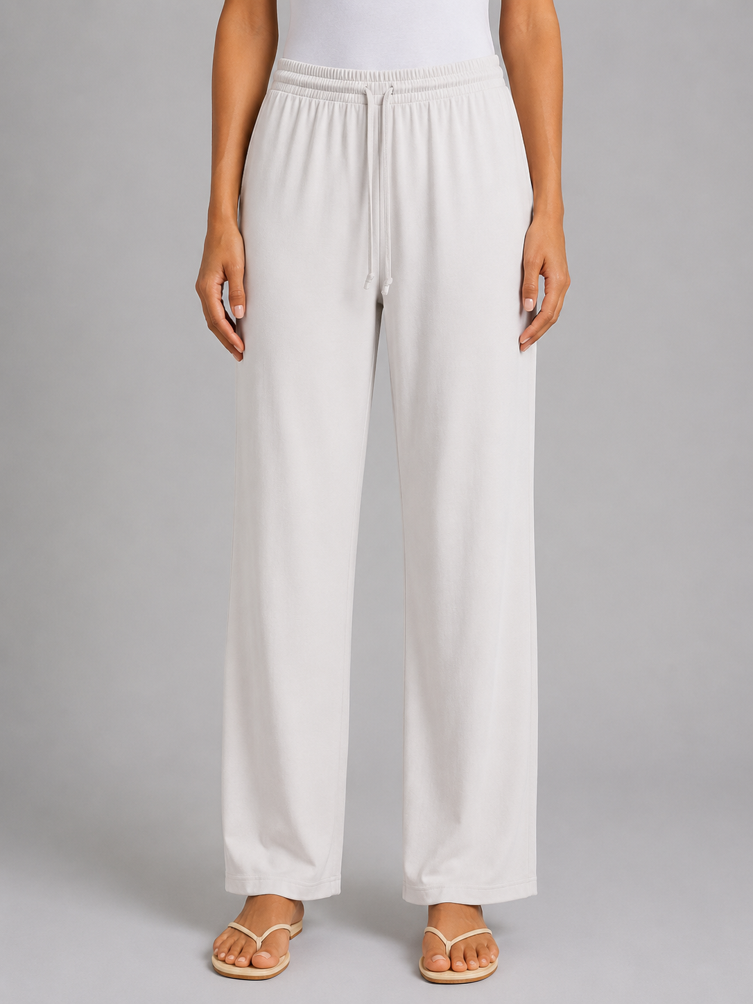 Women's Drawstring Wide Leg Trousers