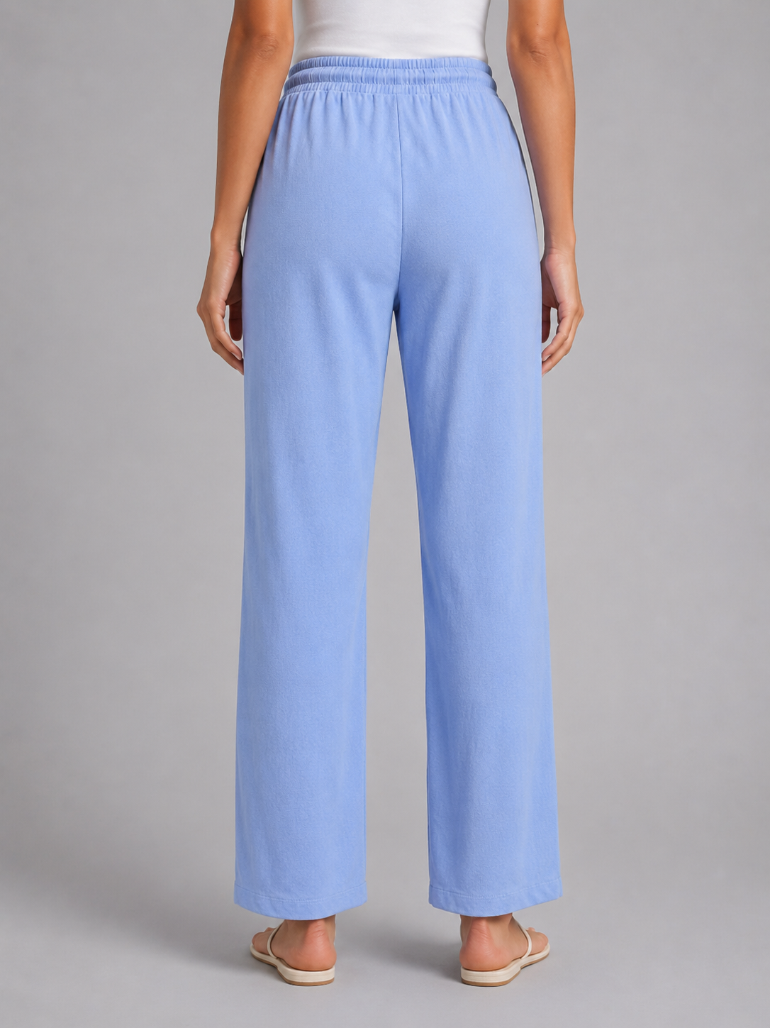 Women's Drawstring Wide Leg Trousers