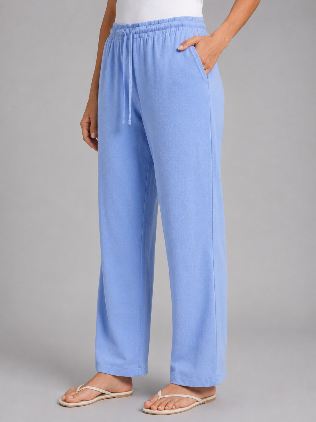 Women's Drawstring Wide Leg Trousers