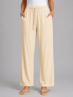 Drawstring Wide Leg Trousers