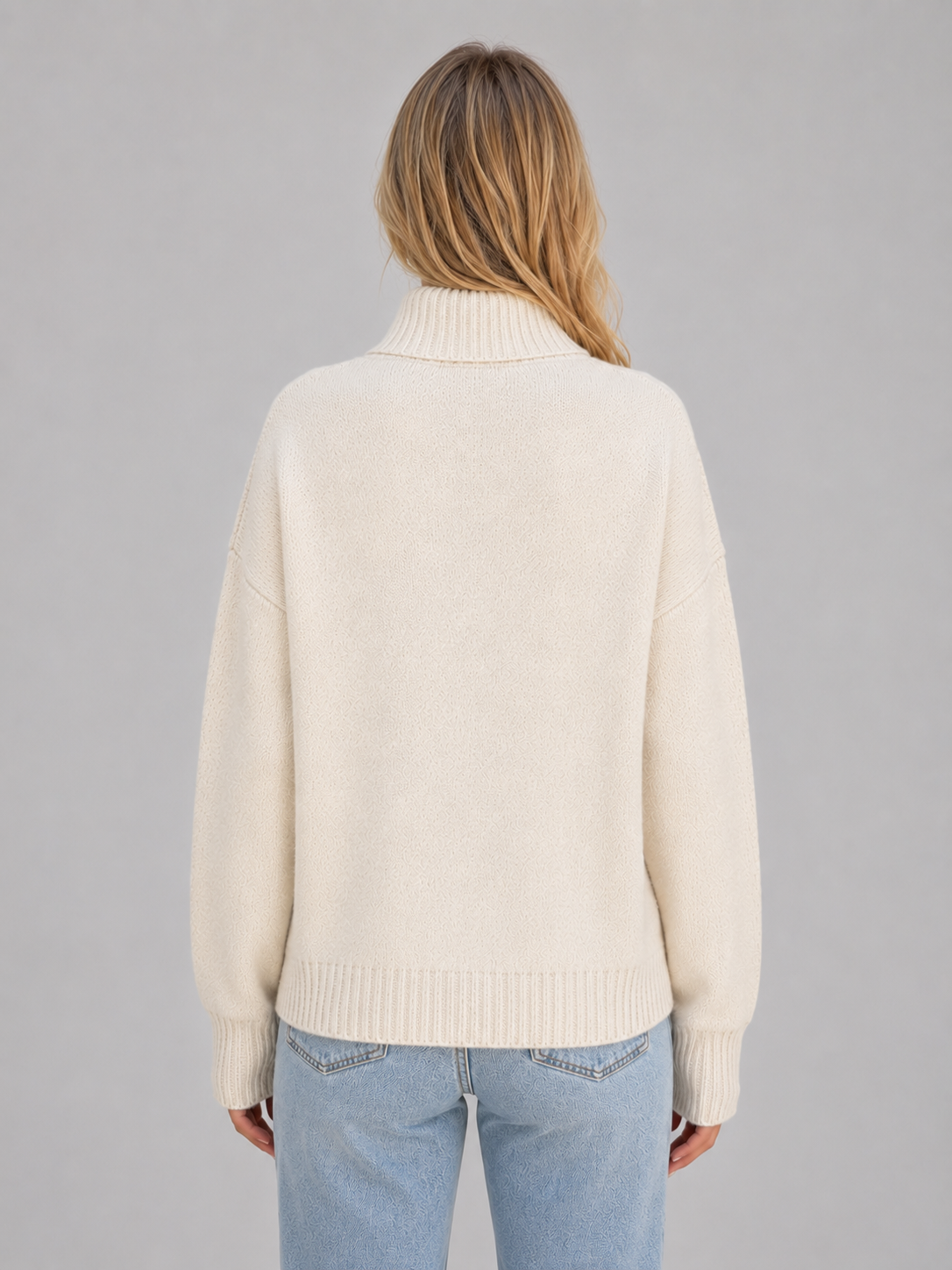 Zip Up Knitted Sweater – Soft Funnel Neck Knit Jacket