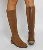 Suede Knee-High Boots
