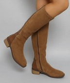 Suede Knee-High Boots