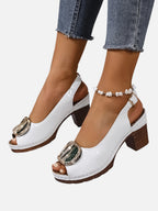 Glossy Strap Heels