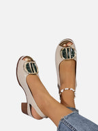 Glossy Strap Heels