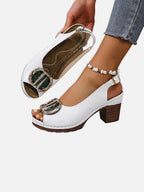 Glossy Strap Heels