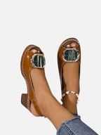Glossy Strap Heels