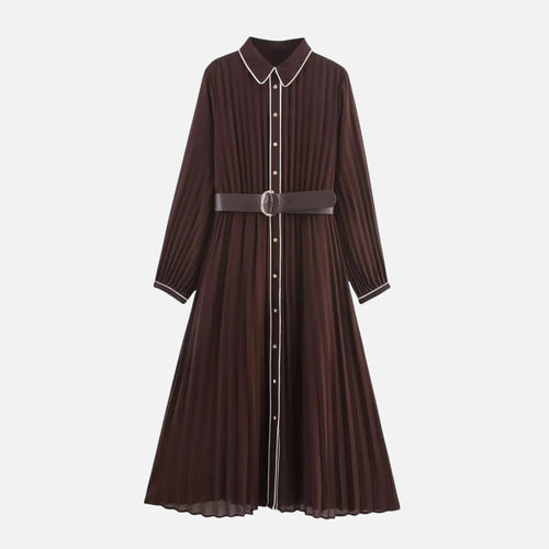 Pleated Midi Dress