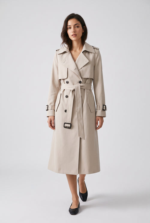 Women’s Classic Over-Knee Coat — Beige