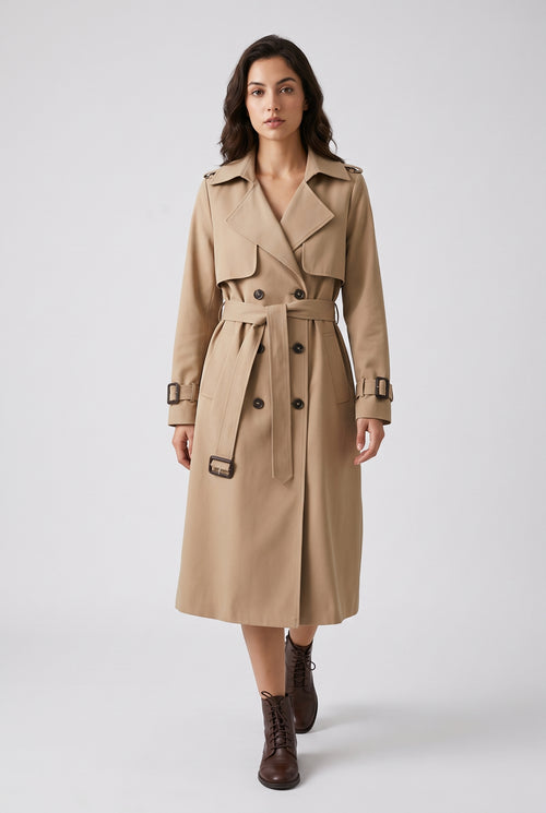 Women’s Classic Over-Knee Coat — Khaki