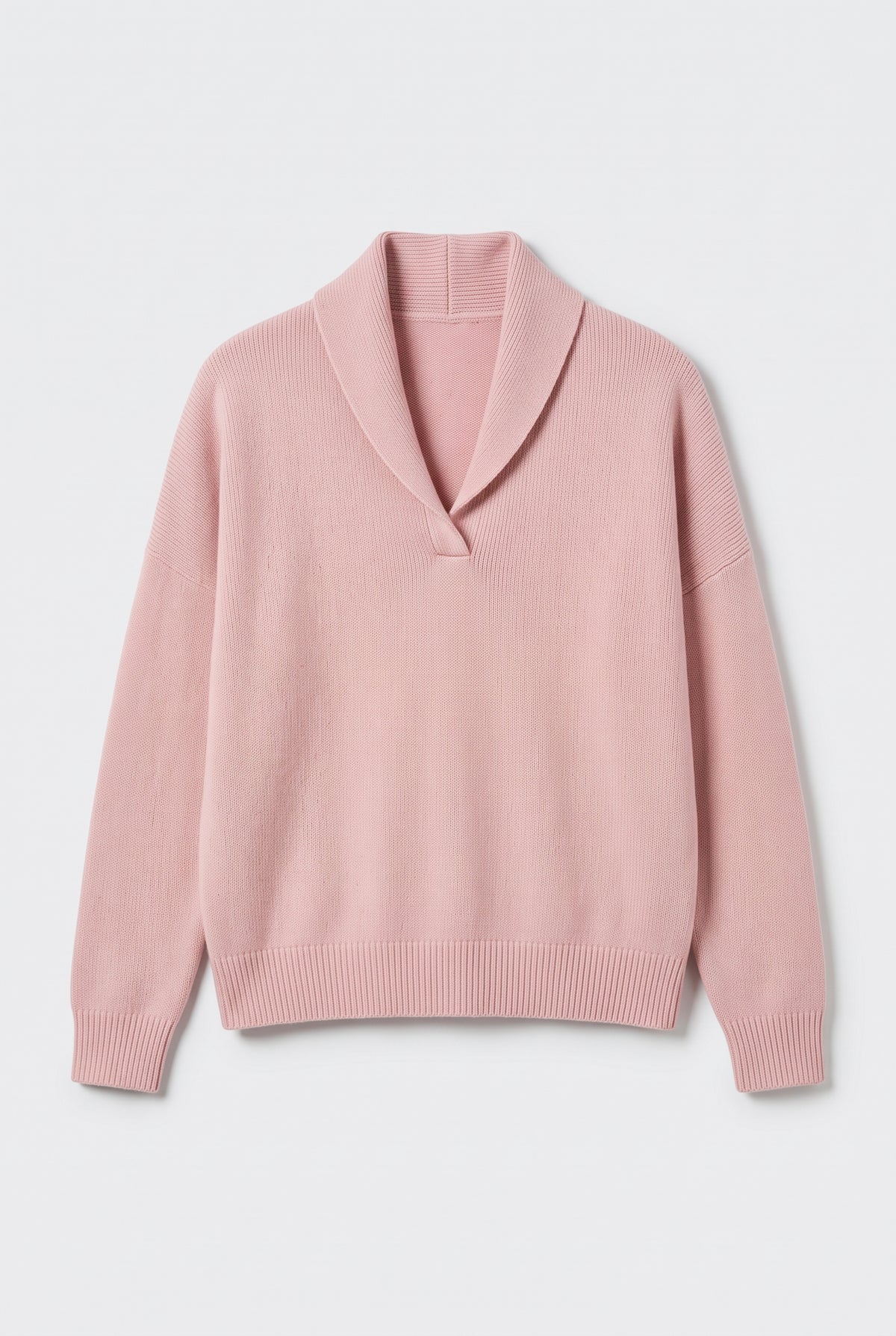 Sweater – women's relaxed ribbed V-neck — Pink