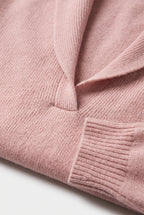 Sweater – women's relaxed ribbed V-neck — Pink