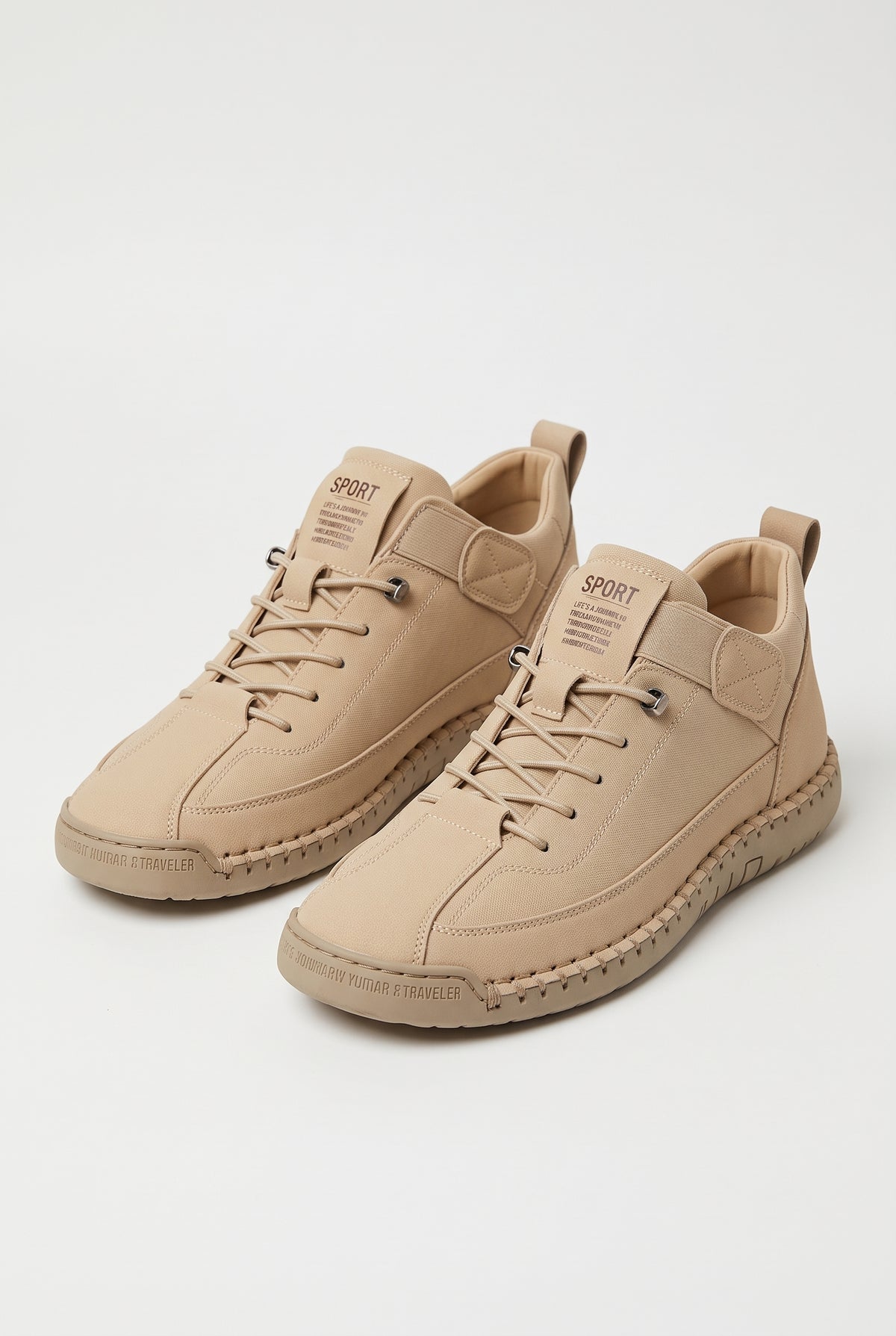 Shoes – Orthopedic Casual Sneakers, Regular Fit — Beige