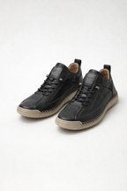 Shoes – Orthopedic Casual Sneakers, Regular Fit — Black Beige