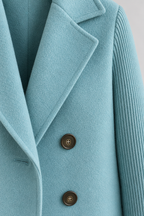 Knit Jacket – Women's Knit Sleeve Blazer Jacket — Sky Blue
