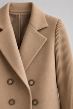 Knit Jacket – Women's Knit Sleeve Blazer Jacket — Brown
