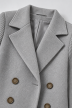Knit Jacket – Women's Knit Sleeve Blazer Jacket — Gray