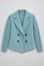 Knit Jacket – Women's Knit Sleeve Blazer Jacket — Sky Blue